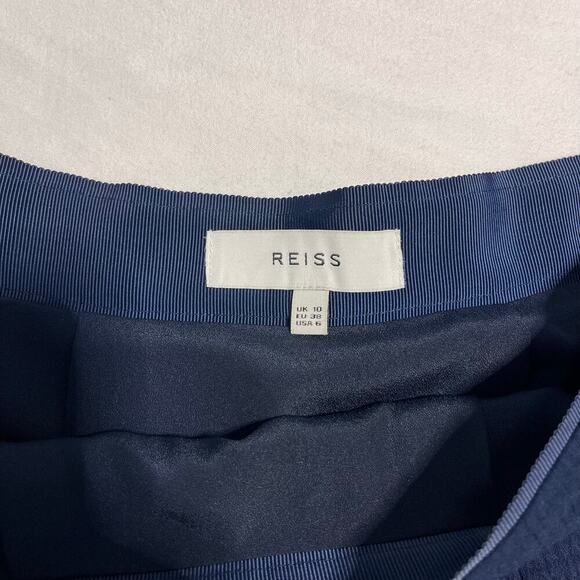 Reiss Hannah knitted flippy skirt a line style navy blue women’s size US 6 - Picture 3 of 7